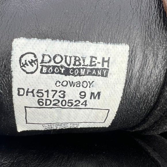 Double H DH5173 Boot Oil Resistant Brown Leather Western Cowboy Boots Size 9M - Picture 4 of 12